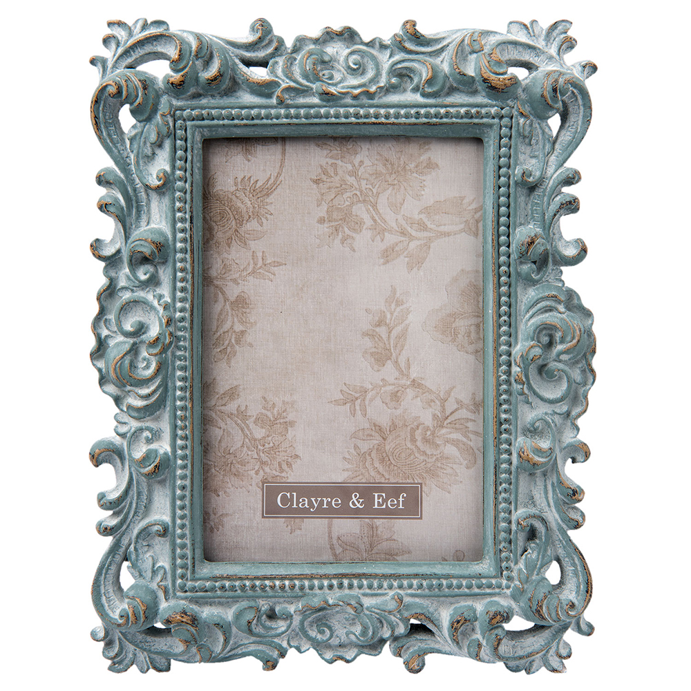 [2F0436] Picture Frame Turquoise 16x3x22 cm / 10x15 cm