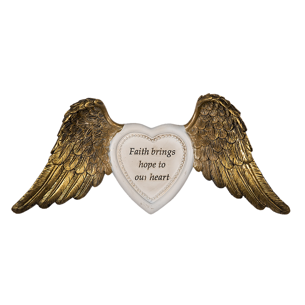 [2F0839] Wanddecoratie vleugels 24x2x10 cm