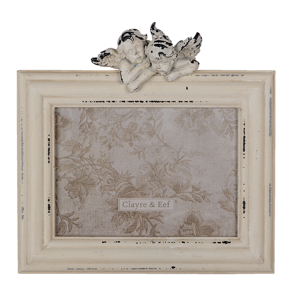 [2F0879] Cadre photo Blanc 24x5x24 cm / 18x13 cm