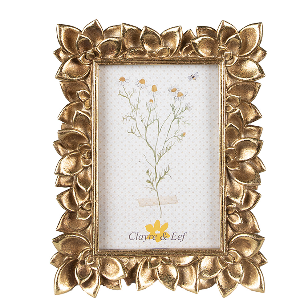 [2F1022] Photo frame Gold colored 16x2x21 cm / 10x15 cm