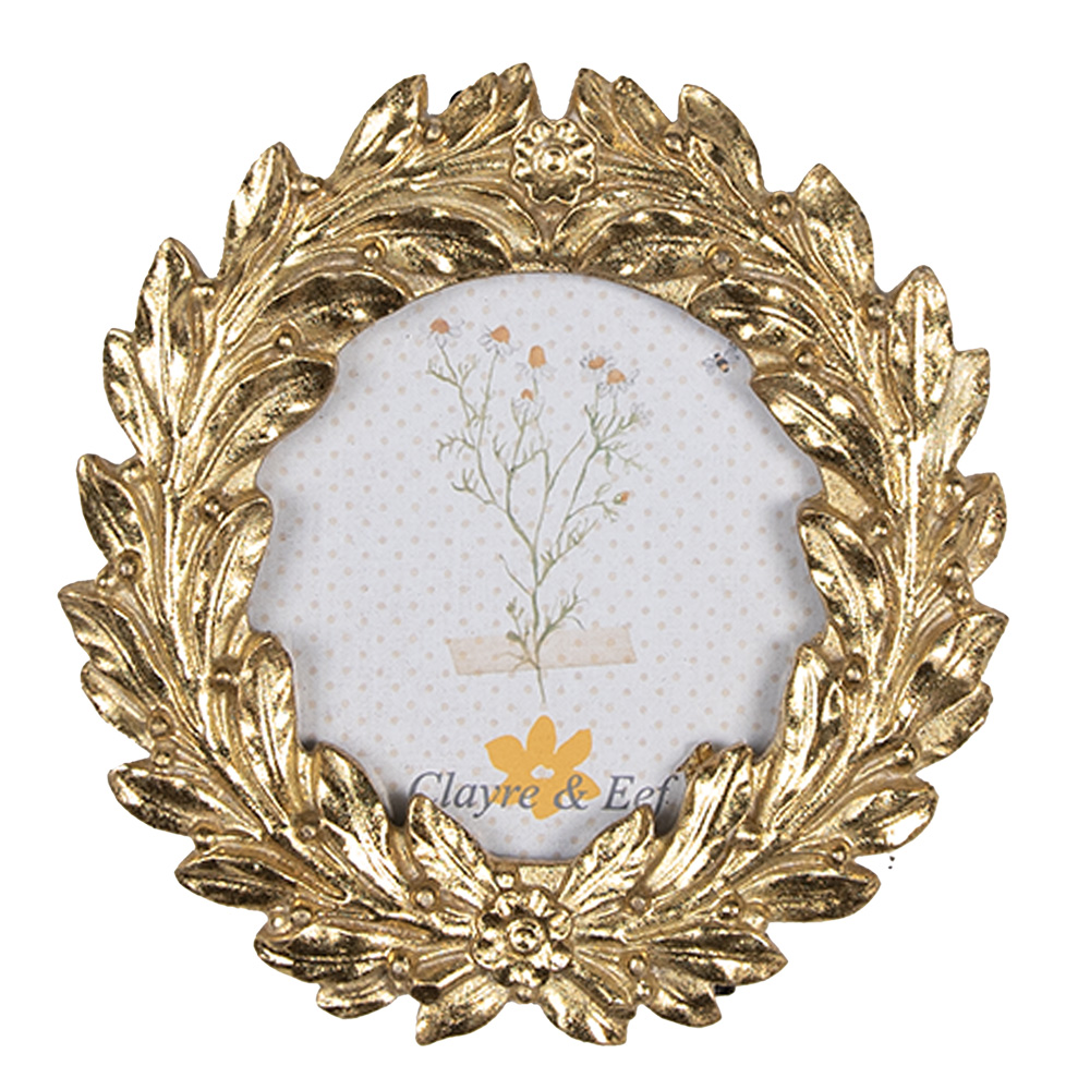 [2F1051] Cornice Foto Oro 11x2x11 cm / Ø 8 cm
