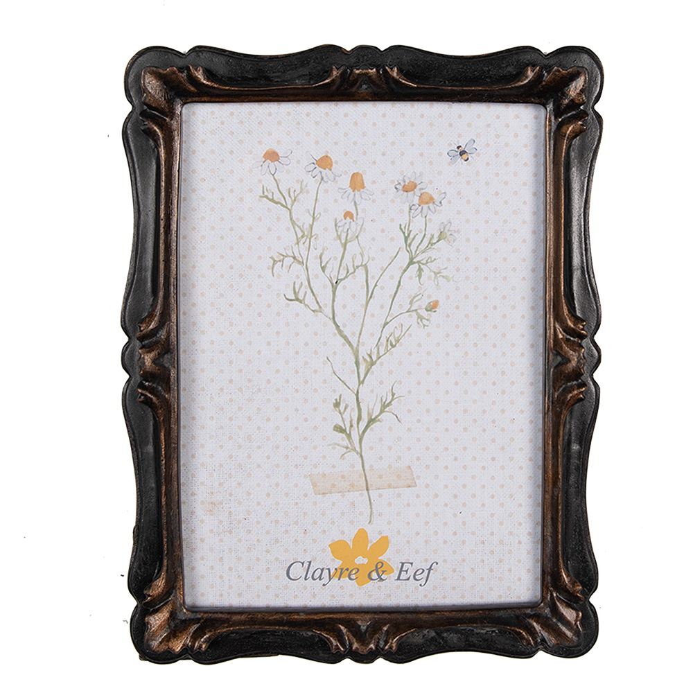[2F1068] Cadre photo Noir Marron 16x2x21 cm / 13x18 cm