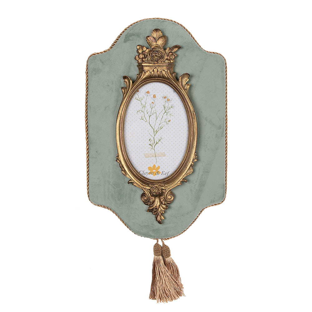 [2F1082] Cadre photo Vert Couleur or 21x3x32 cm / 10x15 cm