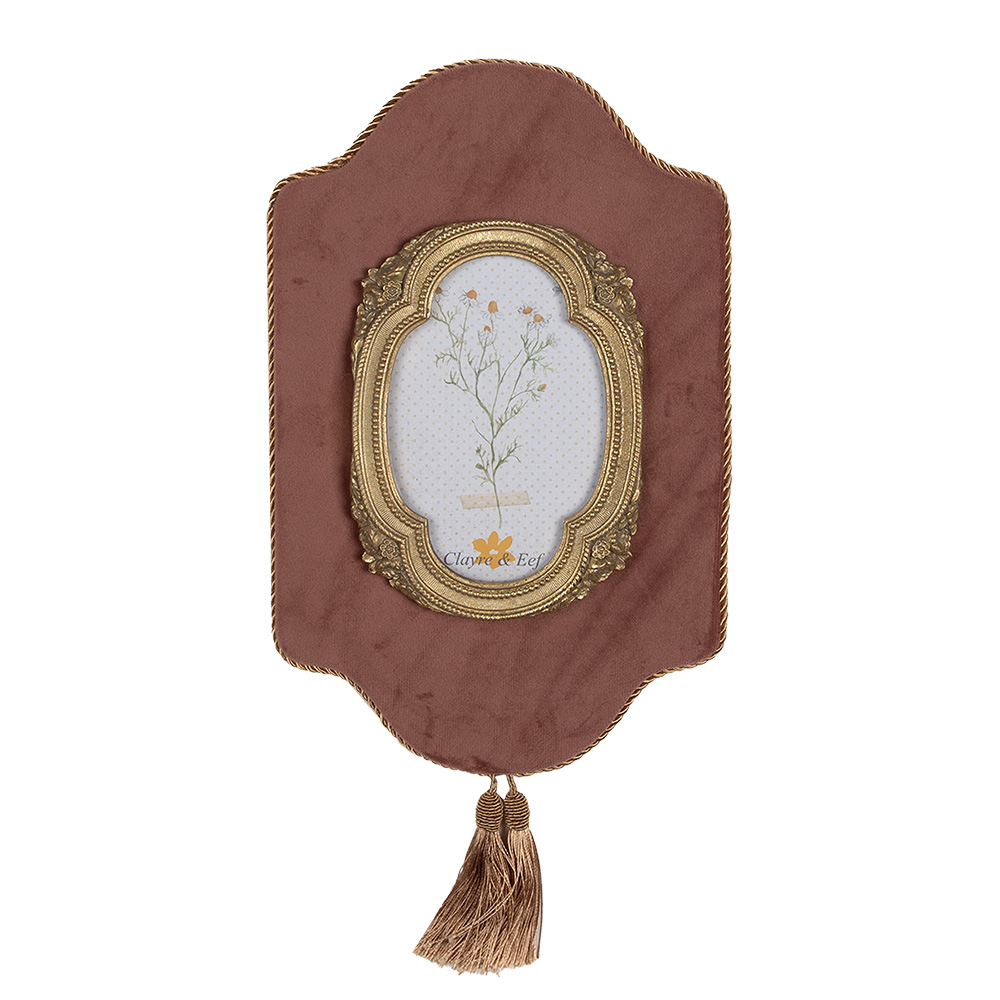 [2F1084] Bilderrahmen Rosa Goldfarbig 21x2x32 cm / 10x15 cm