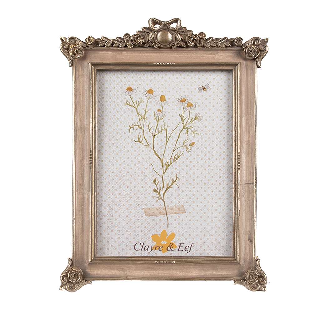 [2F1111] Picture Frame Gold colored Brown 15x2x22 cm / 10x15 cm