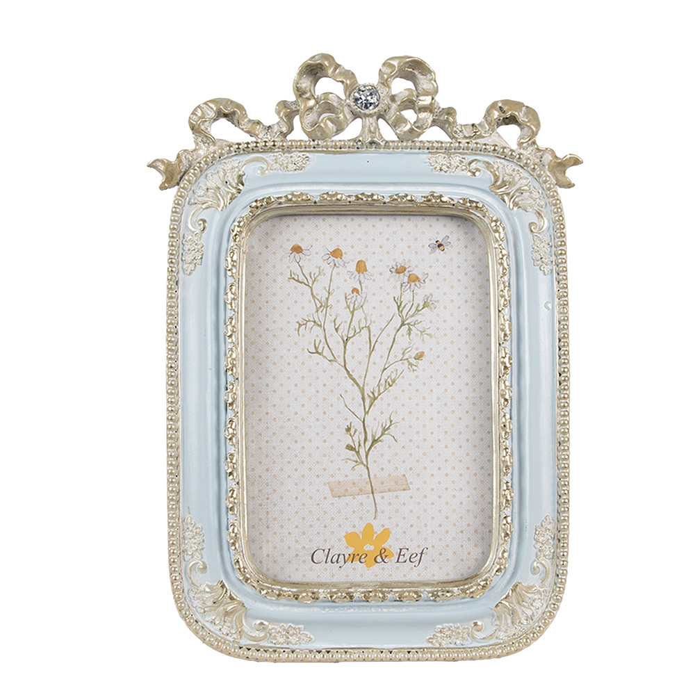 [2F1119] Cadre photo Bleu Couleur argent 17x2x24 cm / 10x15 cm