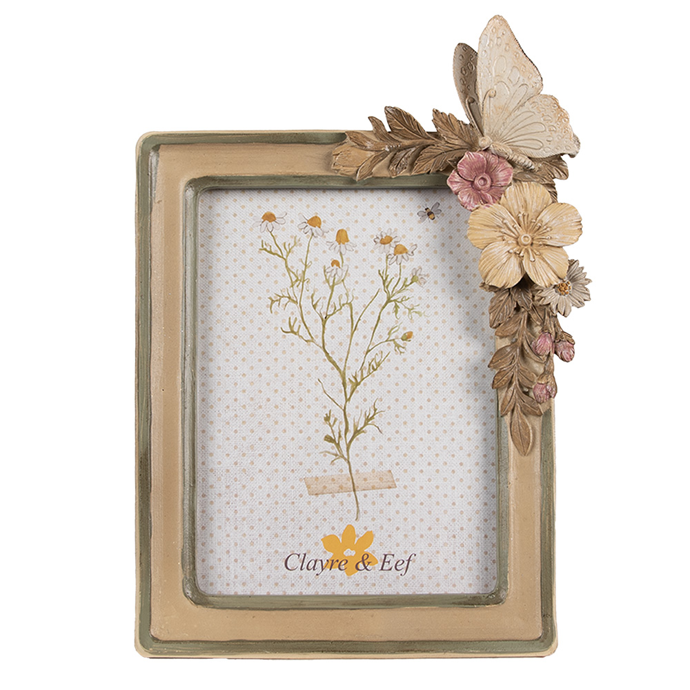 [2F1125] Cadre photo Marron Vert 15x3x23 cm / 10x15 cm