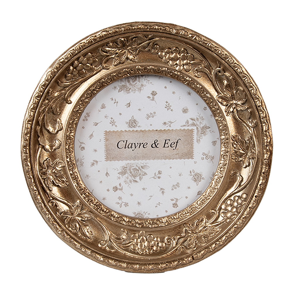 [2F1194] Picture Frame Golden Colour 12x2x12 cm / Ø 7 cm