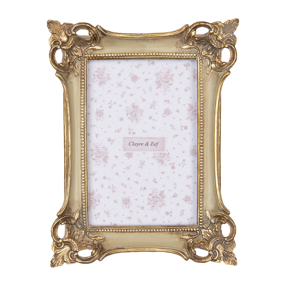 [2F1204] Cadre photo Couleur or Vert 16x3x21 cm / 10x15 cm