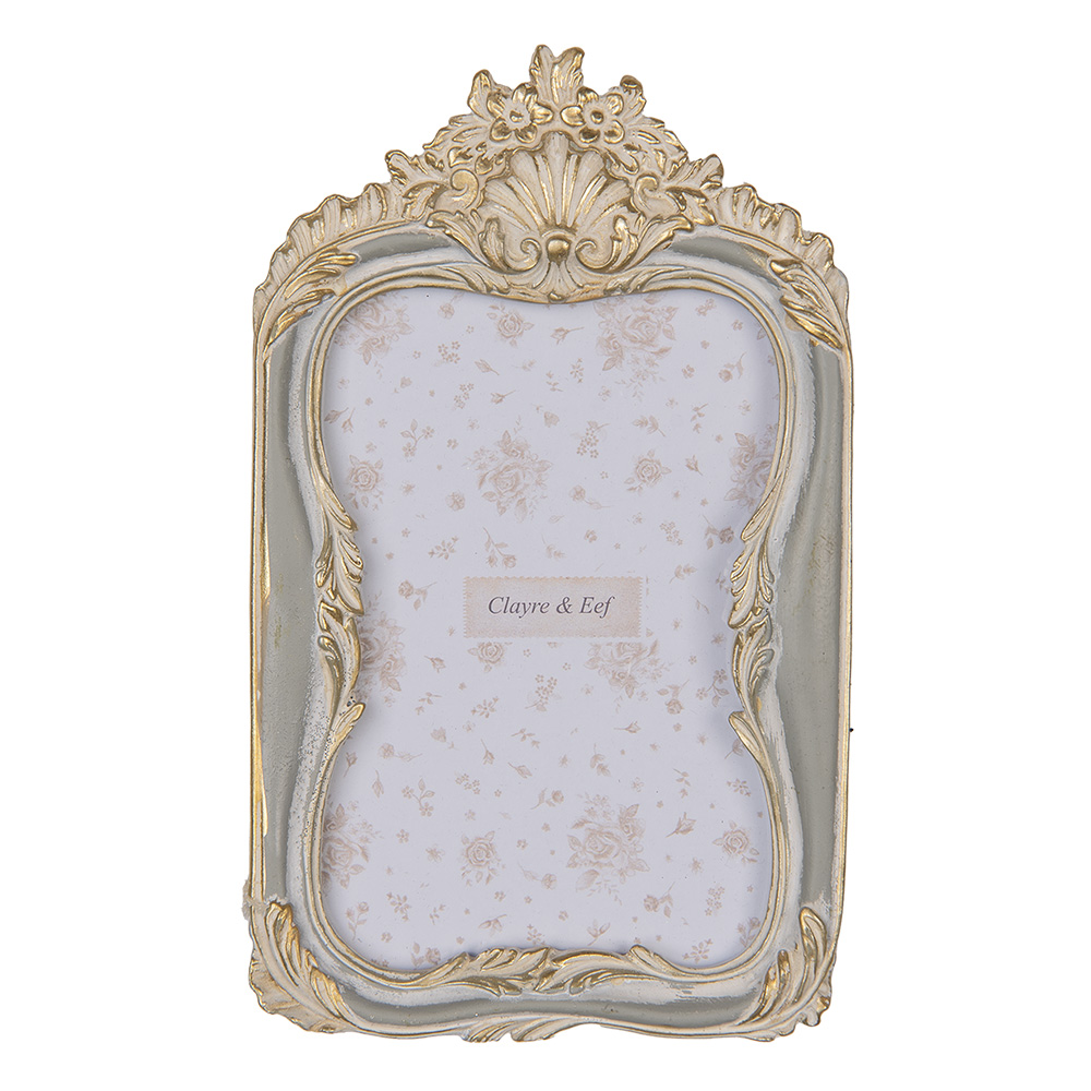 [2F1220] Cadre photo Gris Couleur or 13x2x21 cm / 10x15 cm