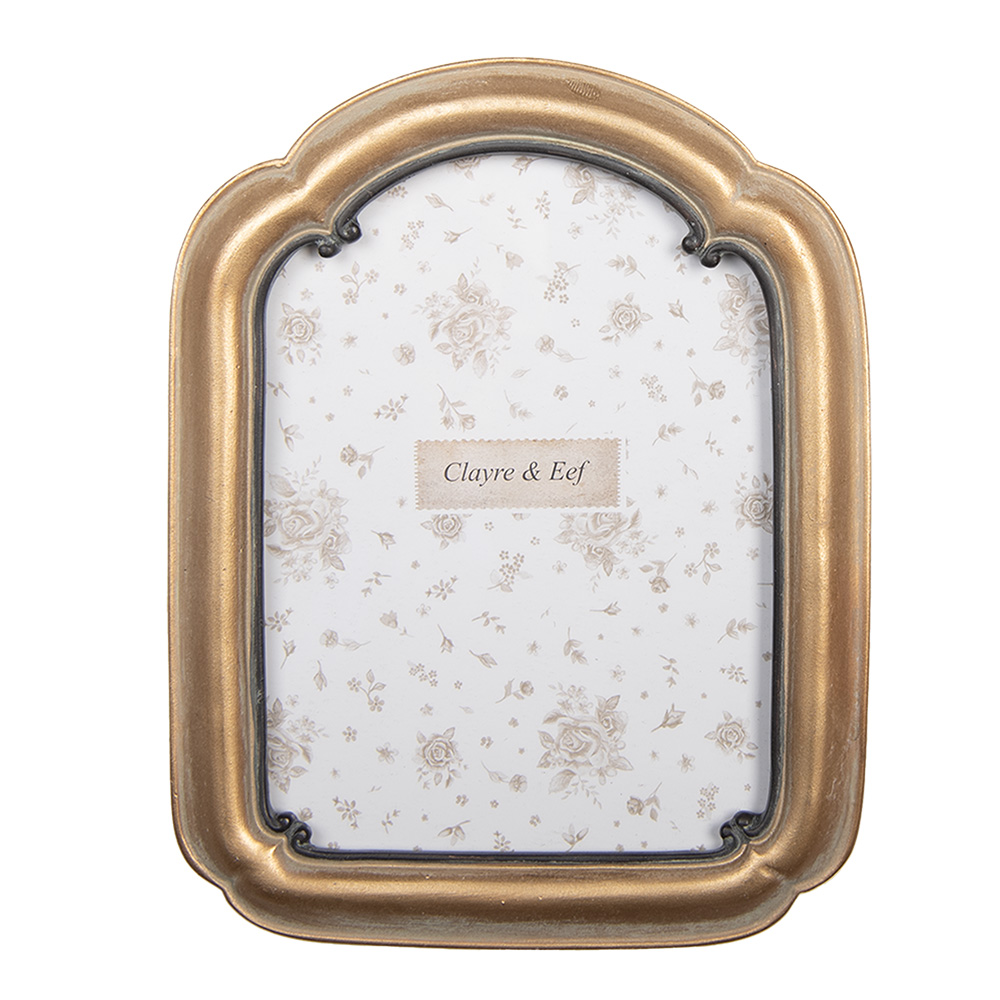 [2F1279] Cadre photo Couleur or Marron 14x2x19 cm / 10x15 cm