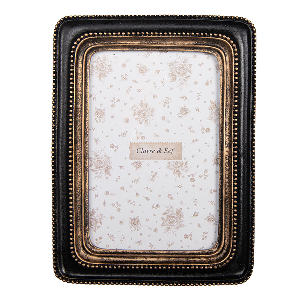 [2F1284] Cadre photo Noir Couleur or 15x2x20 cm / 10x15 cm