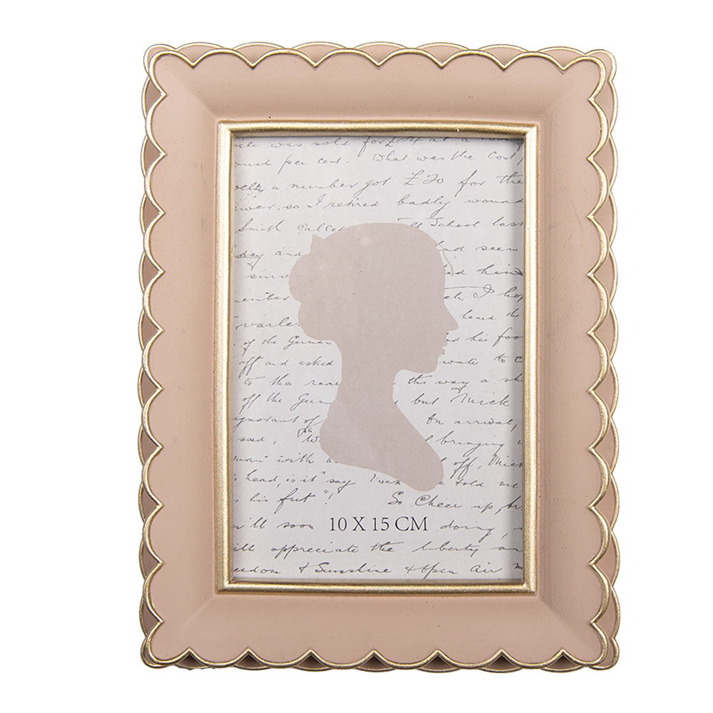 [2F1310] Bilderrahmen Rosa Goldfarbig 15x3x20 cm / 10x15 cm