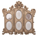 Bilderrahmen Beige 31x2x30 cm /(4)7x9 cm (2) Ø 6 cm