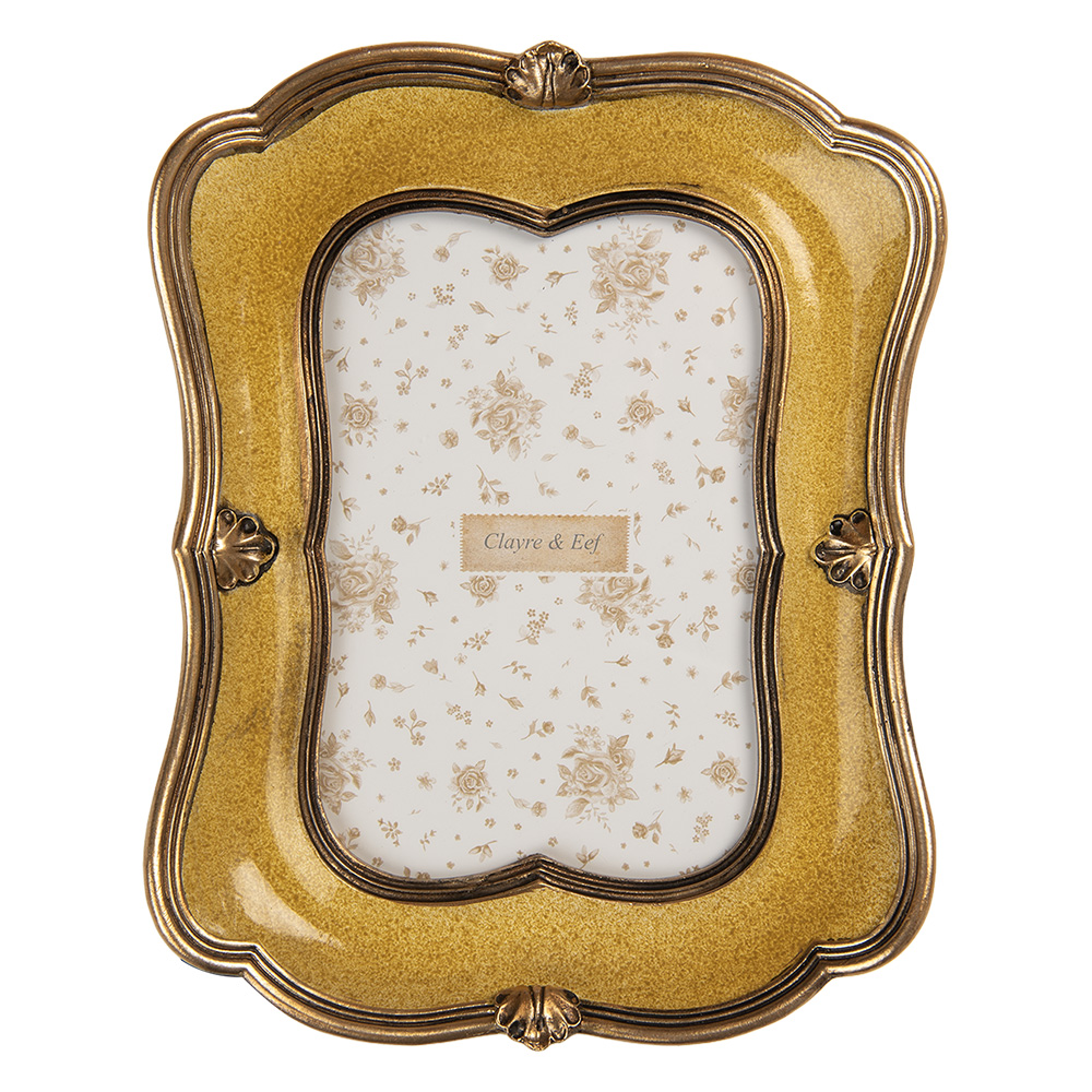 Picture Frame Gold colored Brown 17x3x21 cm / 10x15 cm
