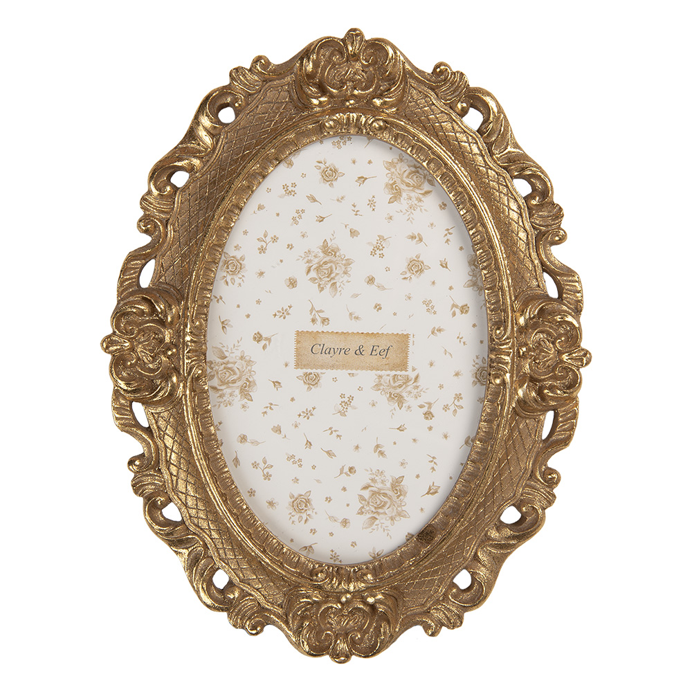 [2F1348S] Bilderrahmen Goldfarbig 16x2x21 cm / 10x15 cm