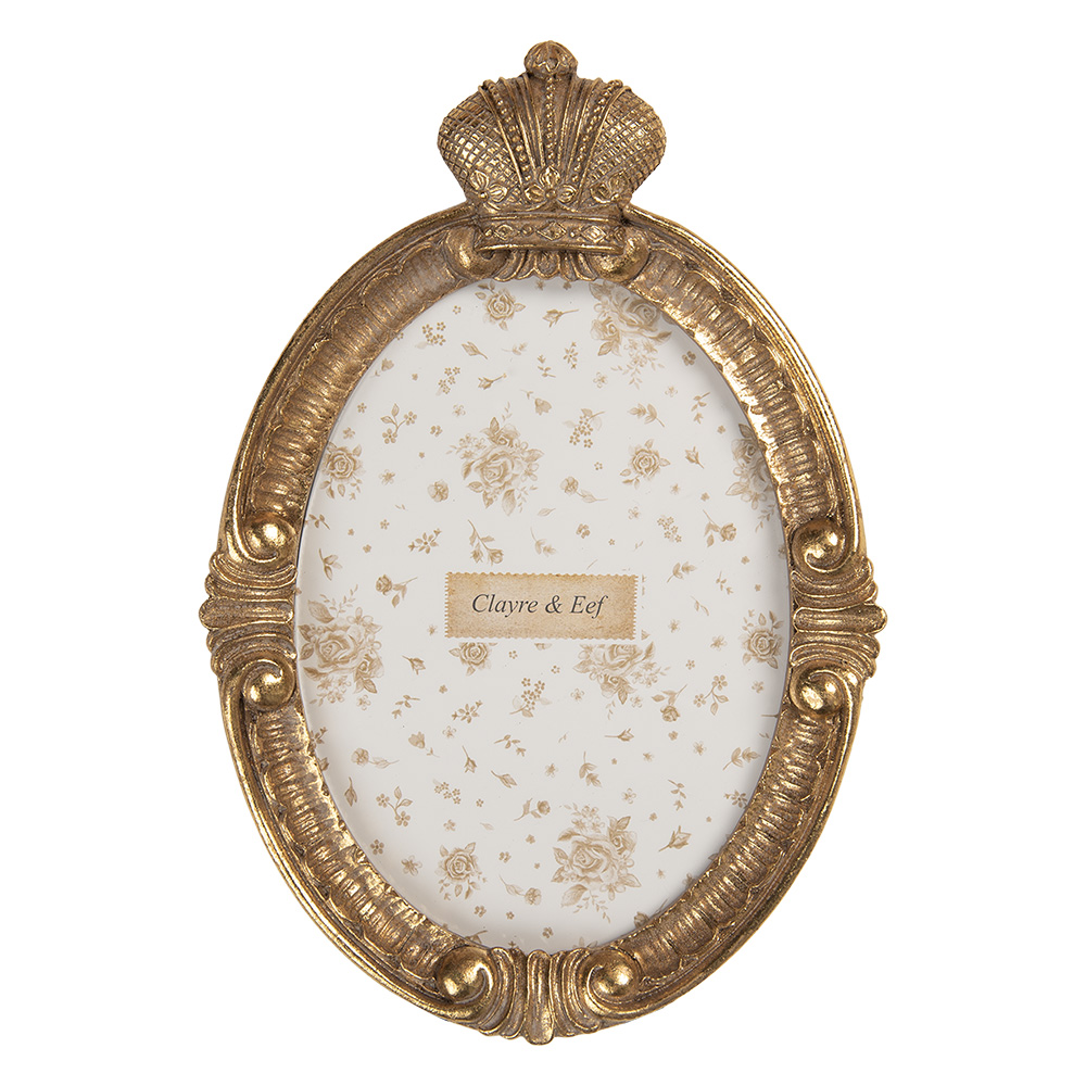 [2F1351M] Bilderrahmen Goldfarbig 16x3x24 cm / 13x18 cm