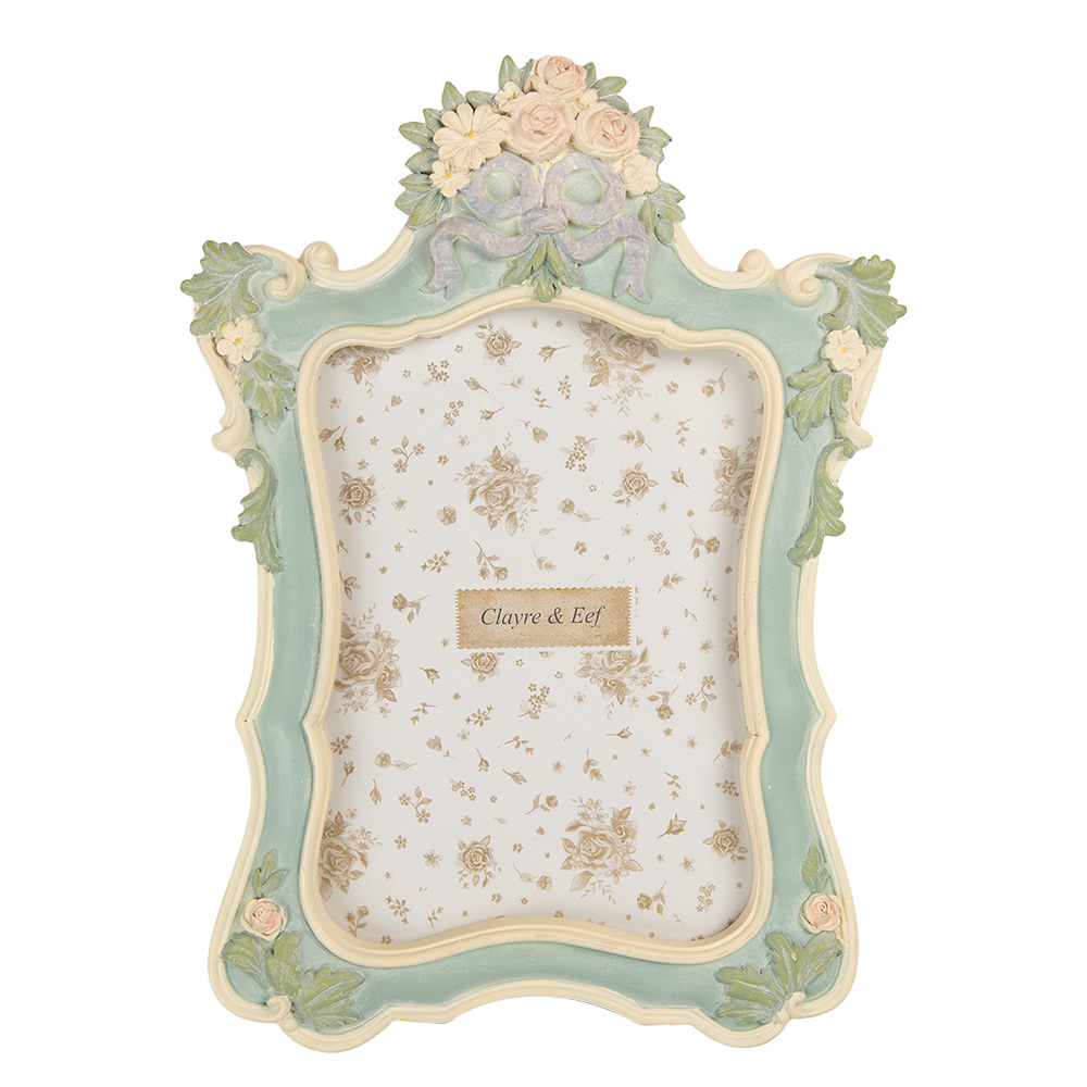 [2F1362M] Cornice Foto Verde Beige 19x2x26 cm / 13x18 cm