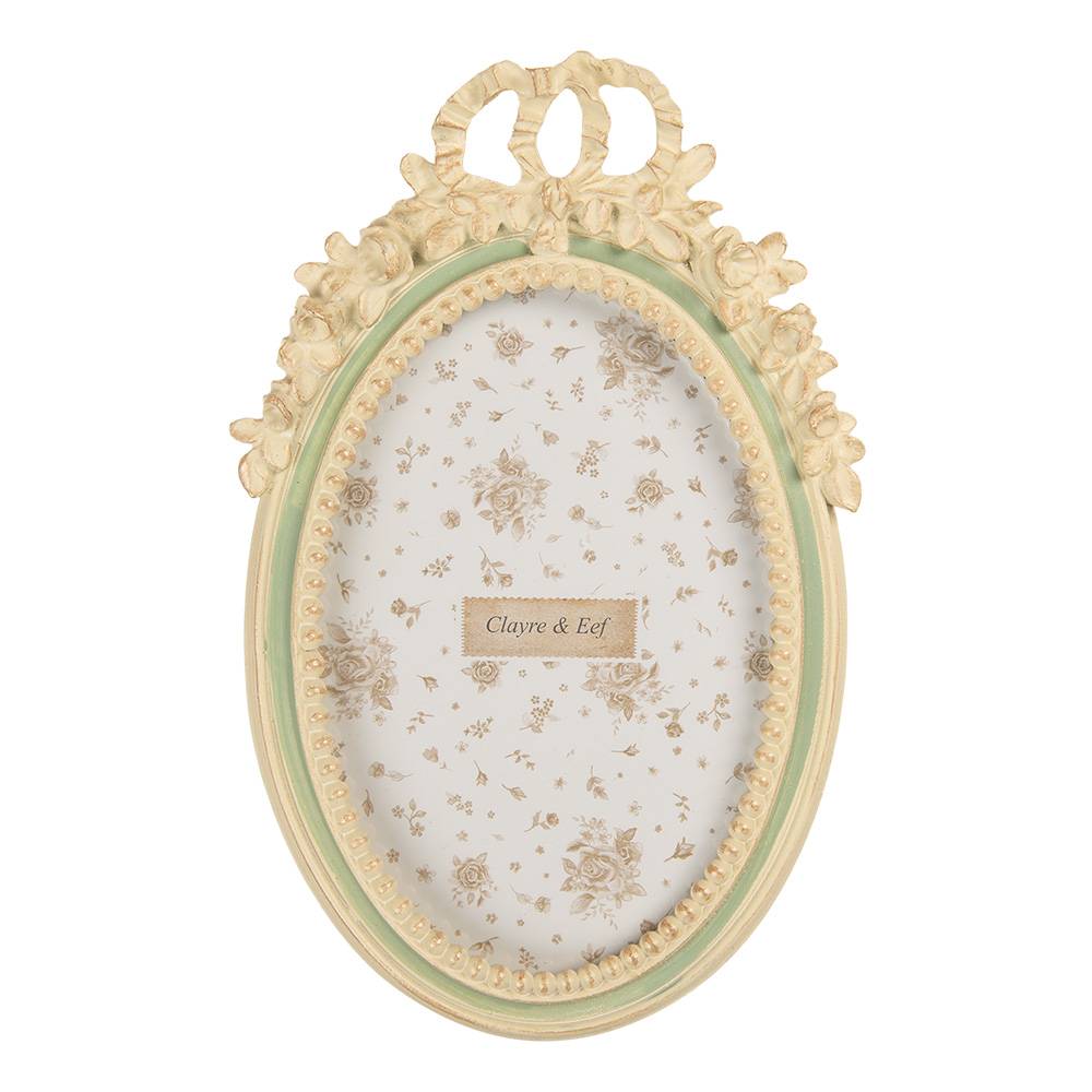 [2F1363S] Cornice Foto Beige Verde 13x3x20 cm / 10x15 cm