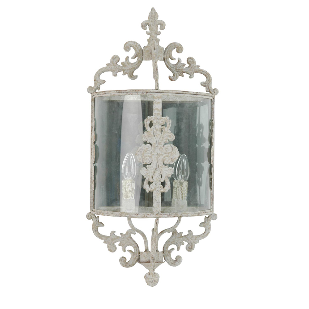 [40544N] Lampe murale Beige 33x19x72 cm E14/max 2x25W