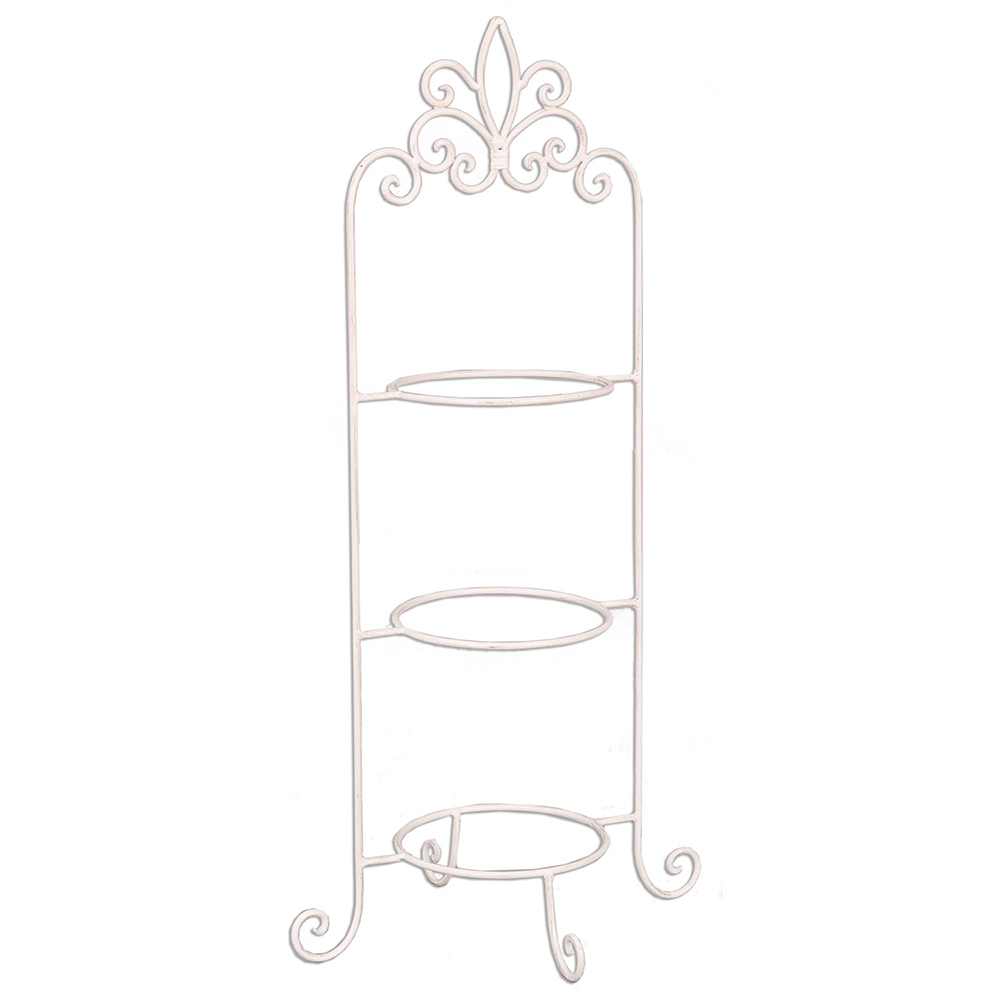 [4Y0237W] Alzatina per 3 piatti Bianco 38x30x77 cm
