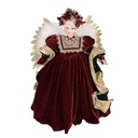 Deko Engel Rot Goldfarbig 50x30x65 cm