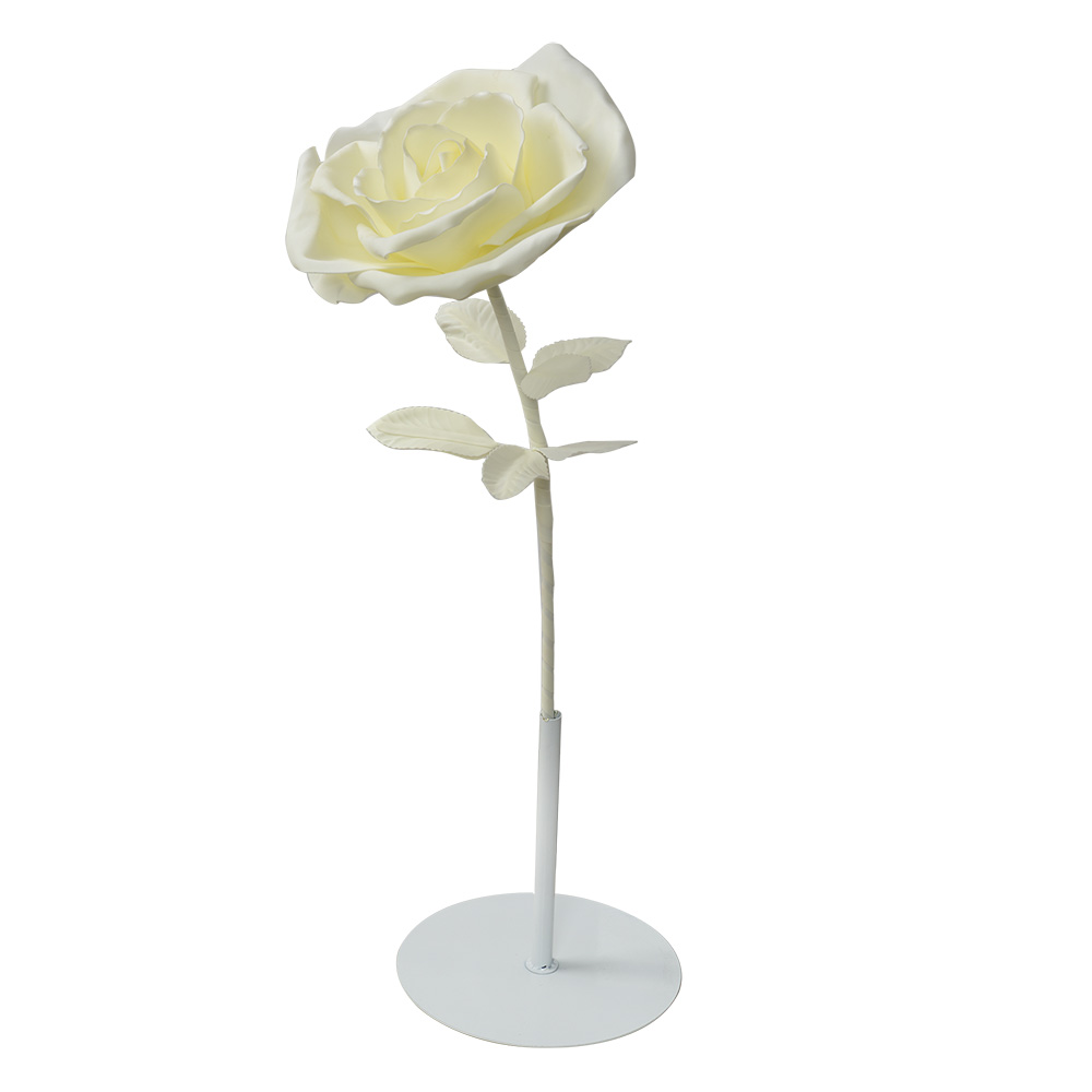 [50781] Decoratie rose White Ø 23x80 cm