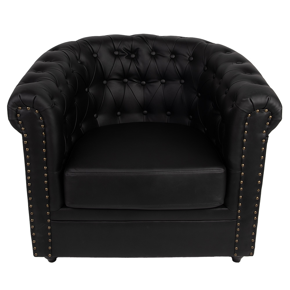 [50801] Poltrona con bracciolo Nero 80x75x72 cm