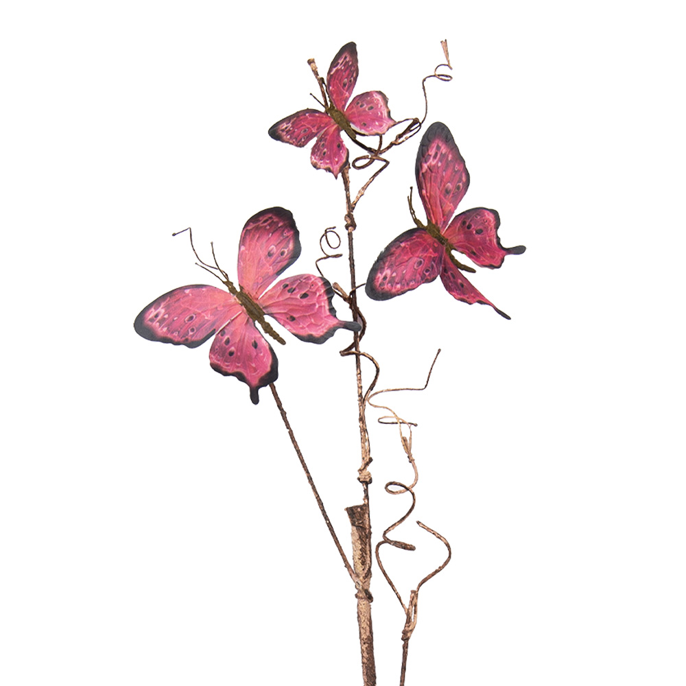 Décoration Branche avec papillons 14x5x85 cm