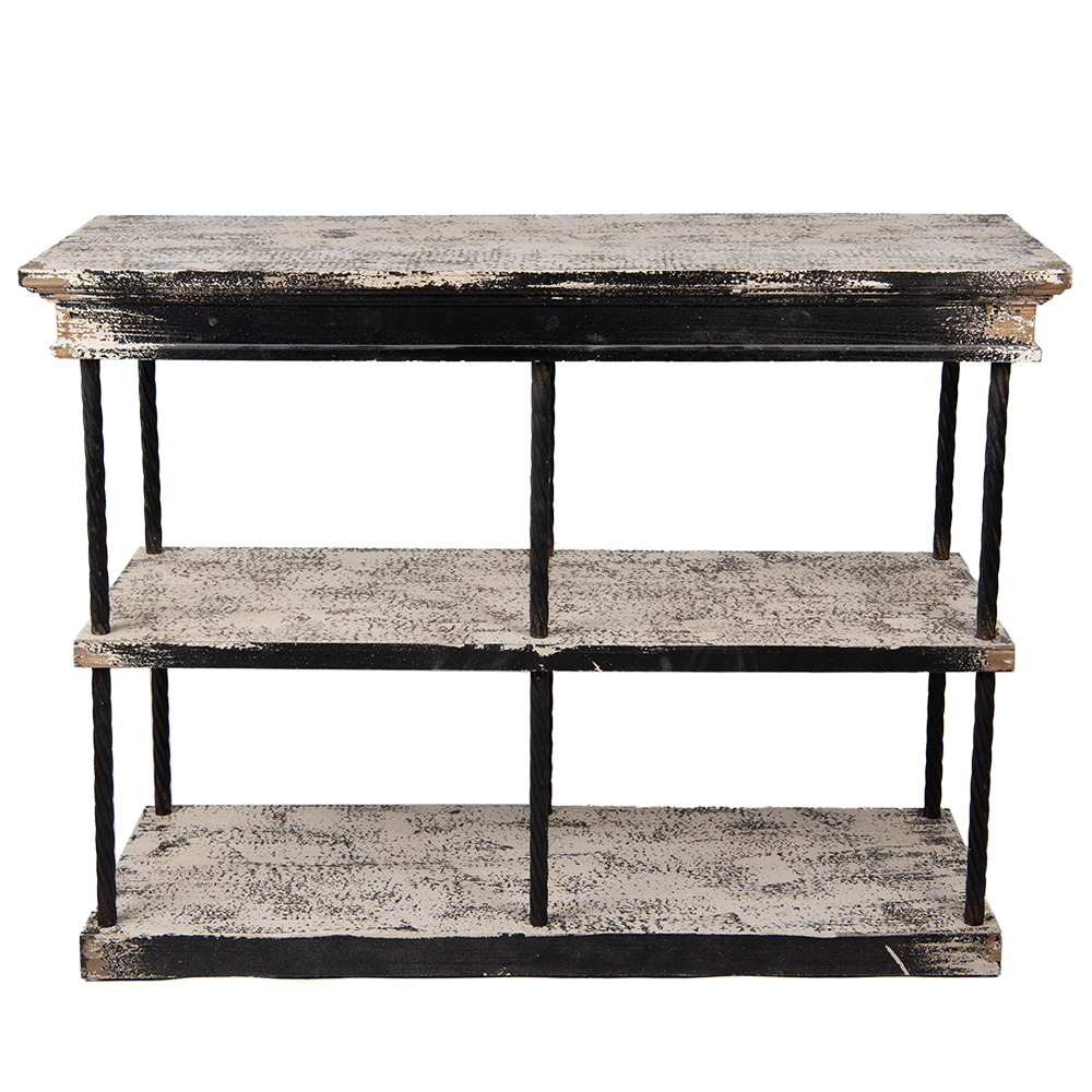 [50823] Table murale Noir Beige 120x40x90 cm