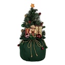 Dekoration Weihnachtsbaum mit LED Grün Ø 30x68 cm / 3xAA