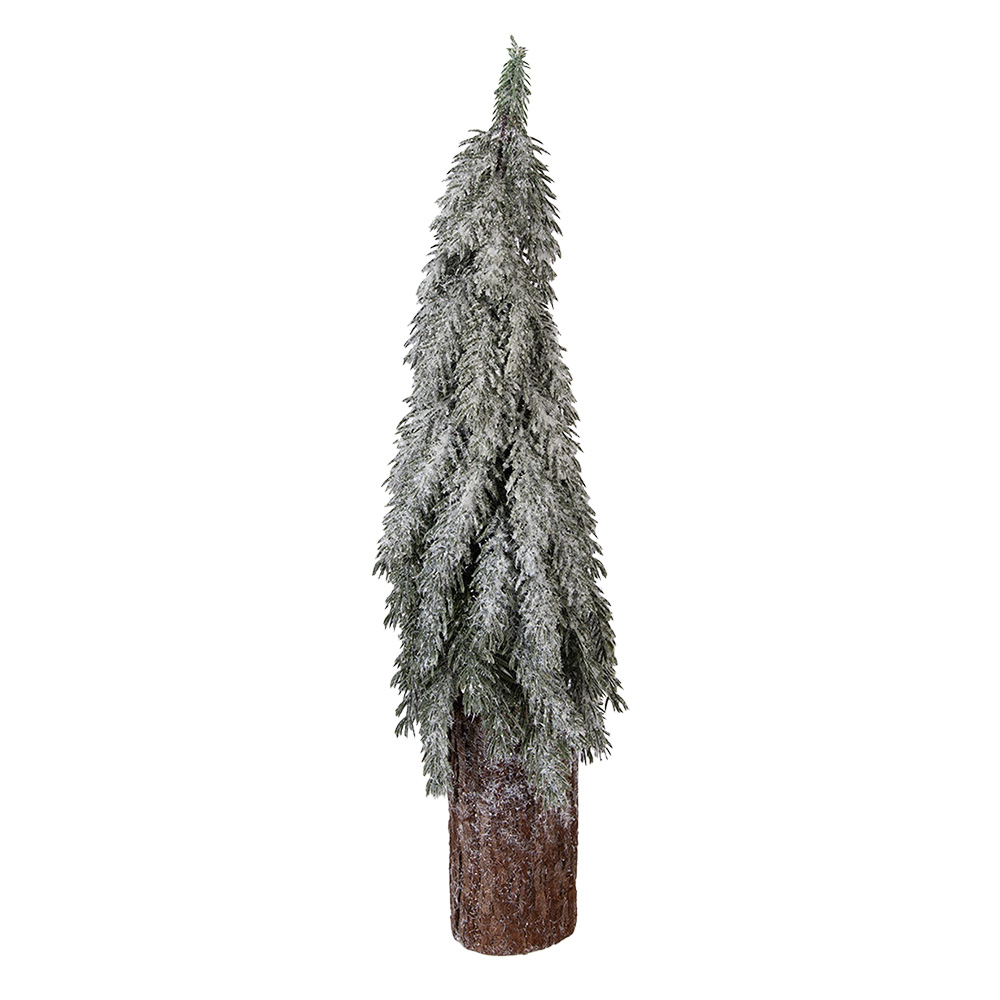 [50837] Arbre de Noël artificiel Vert Blanc Ø 18x57 cm