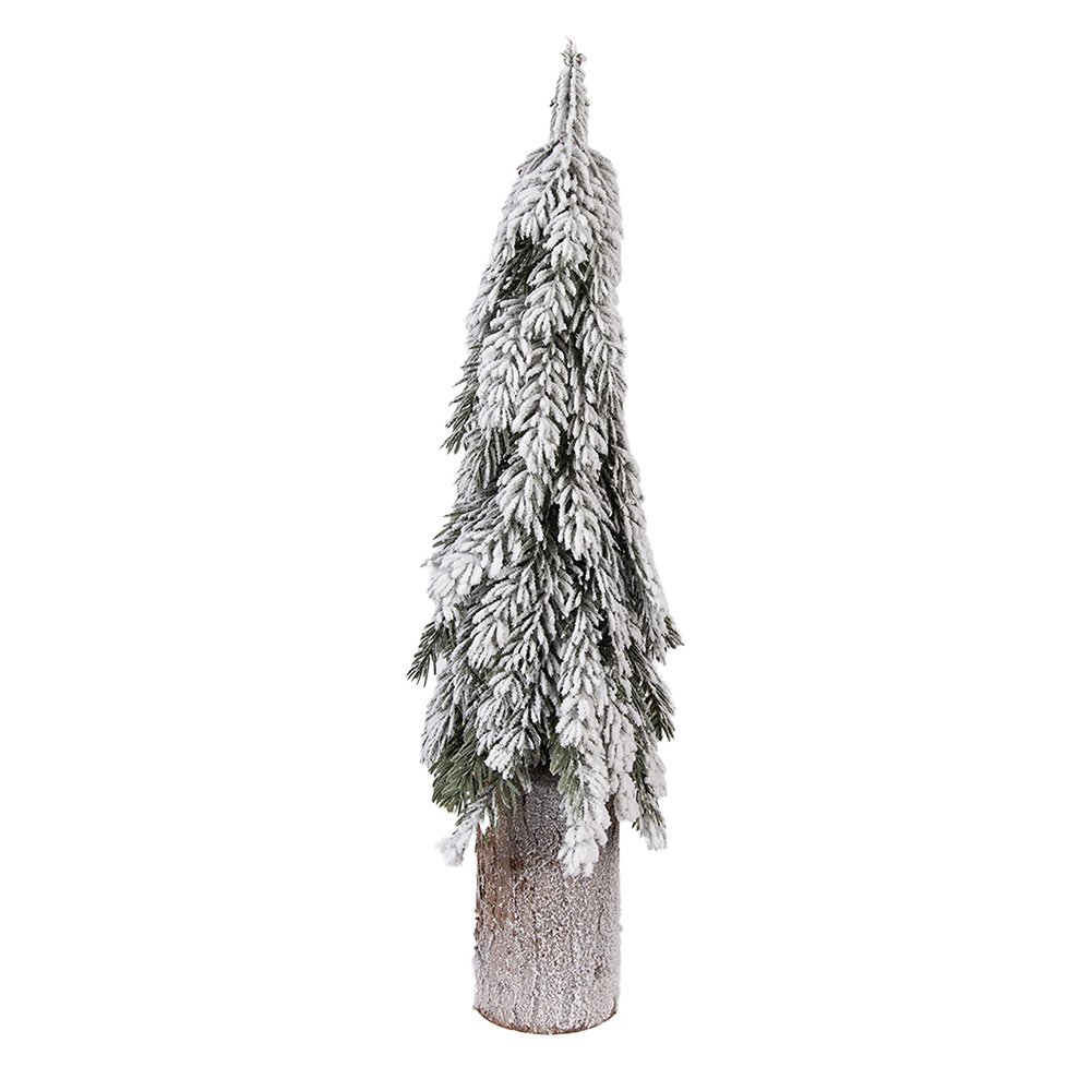 [50838] Albero di Natale artificiale Verde Bianco Ø 18x57 cm