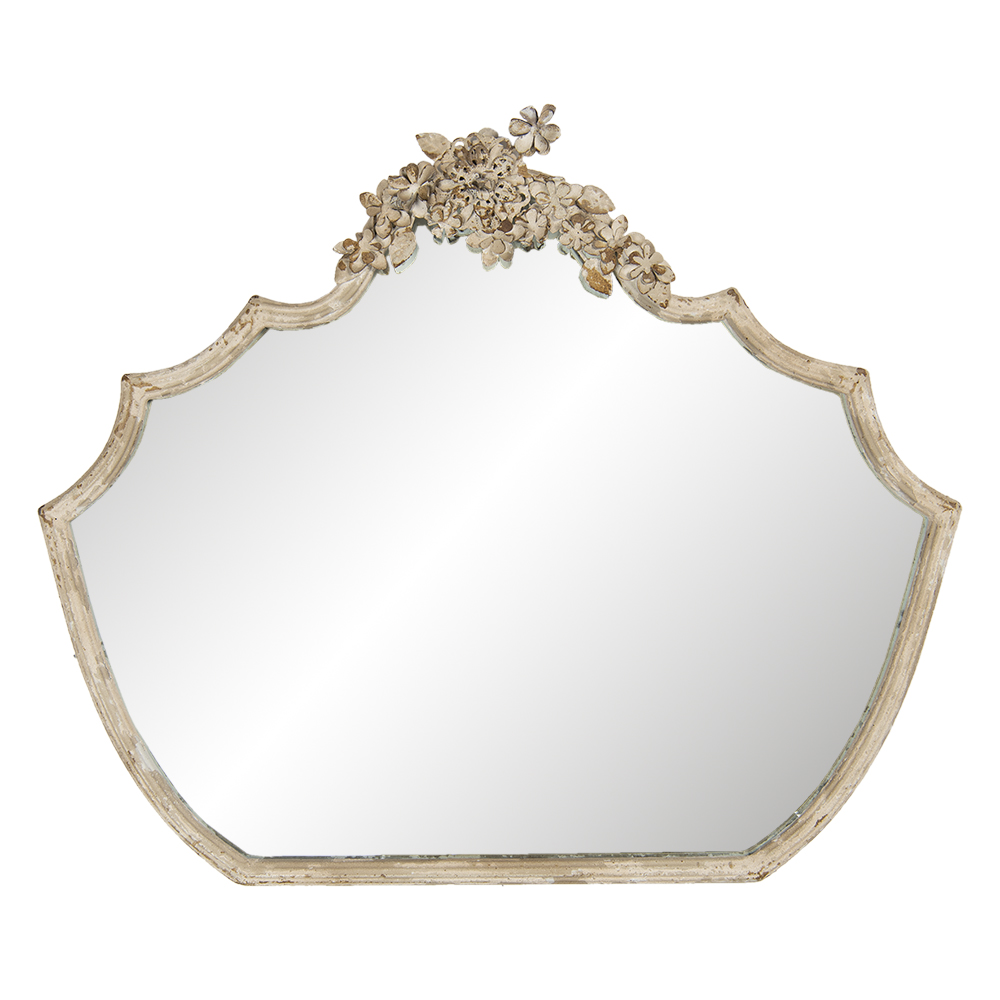 [52S235] Wall Mirror Beige 70x4x58 cm