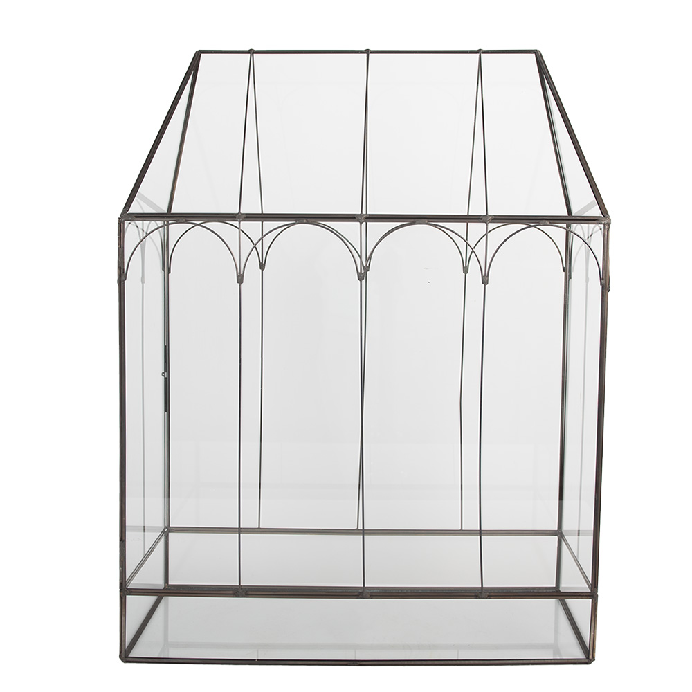 [5GL0022] Serra Decorativa Trasparente Nero 35x15x46 cm