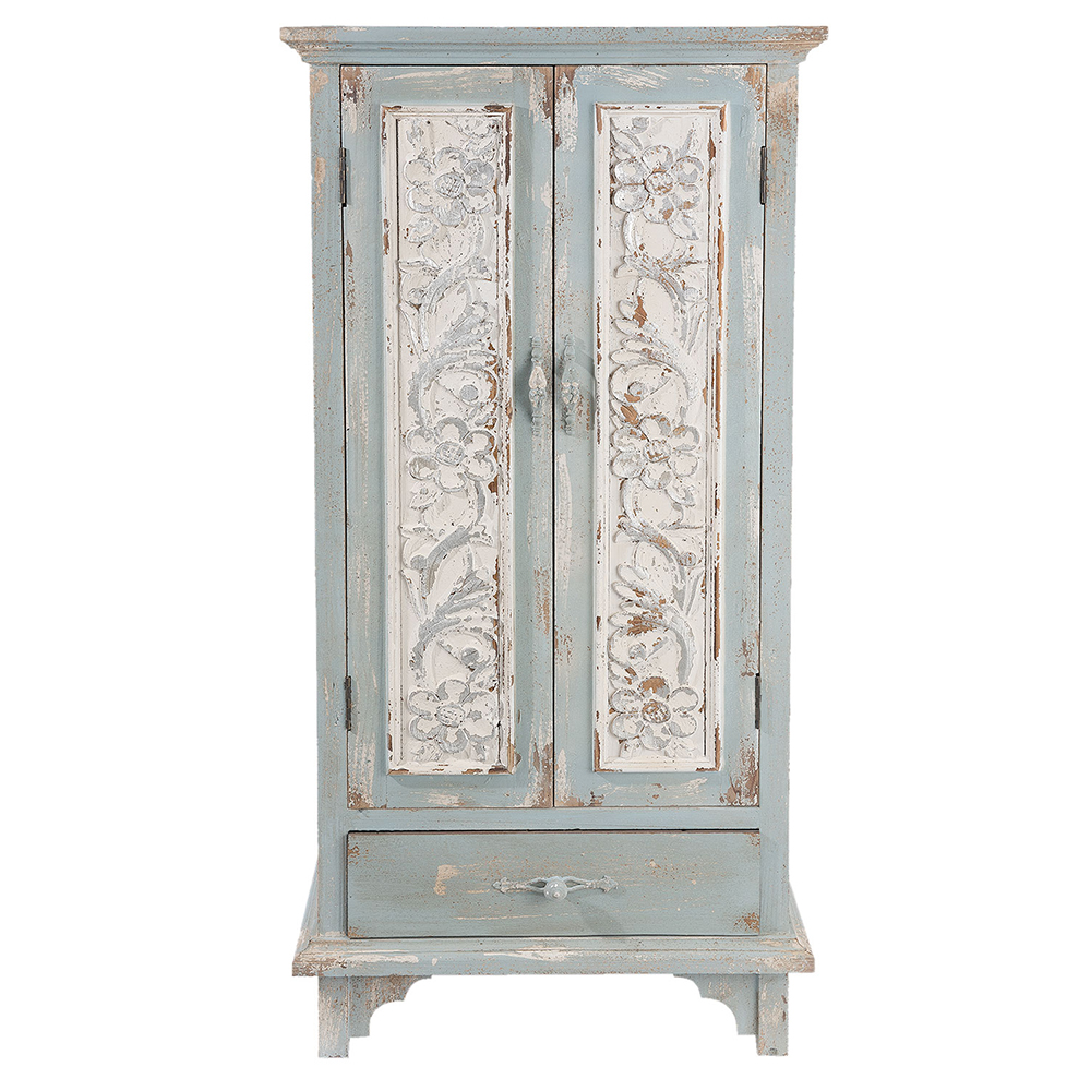 [5H0330] Wardrobe Green 67x38x143 cm