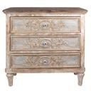 Cassettiera Beige, Grigio, Oro 97x38x98 cm