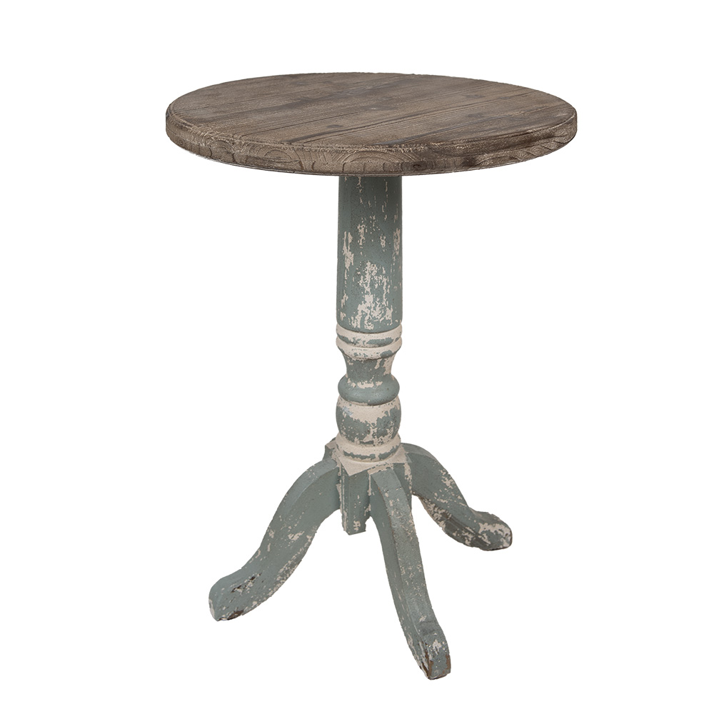 Table basse ronde Marron Gris Ø 48x65 cm
