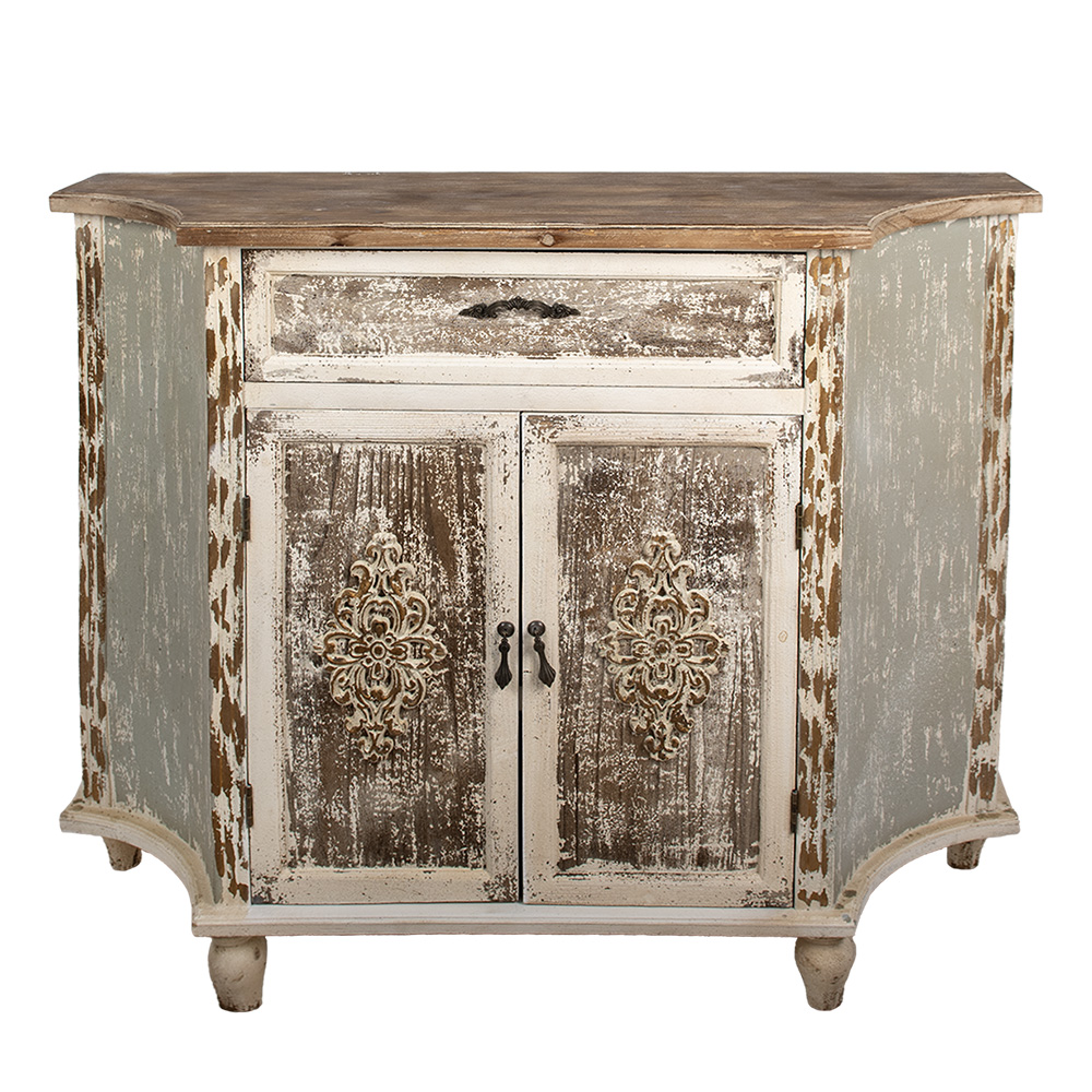 [5H0705] Armoire Marron Gris 120x40x97 cm