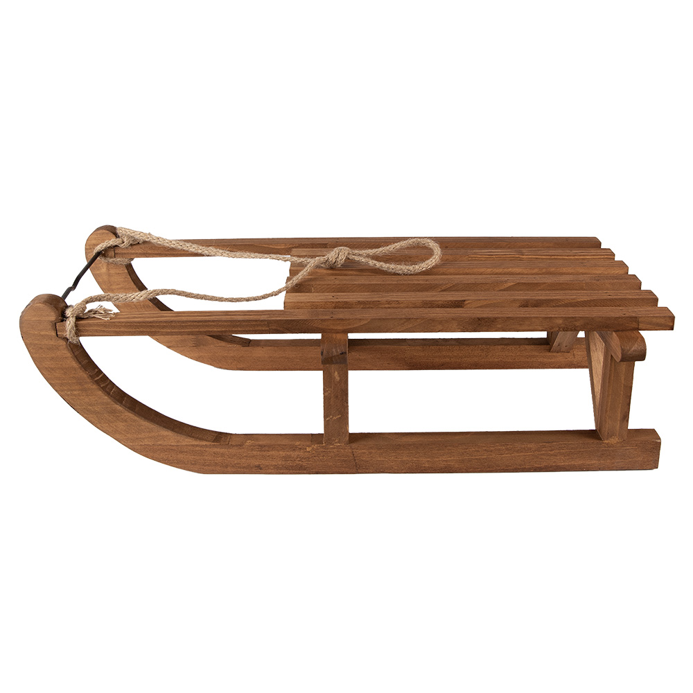 [5H0717] Decorazione Slitta Marrone 62x31x20 cm