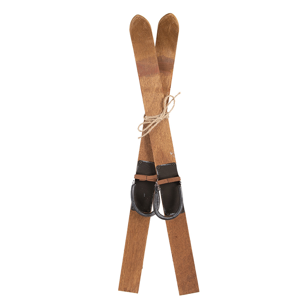 [5H0719] Dekoration Ski (set 2) Braun 5x3x60 cm