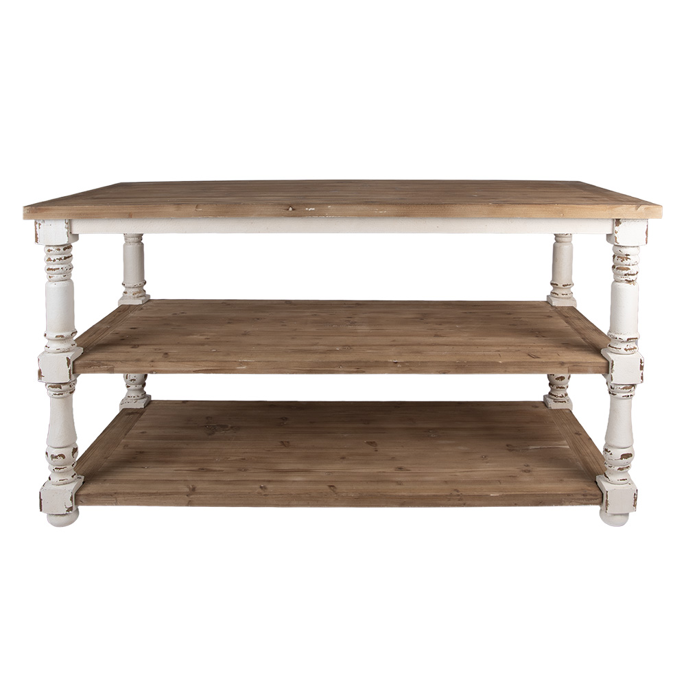 Table Marron Blanc 180x100x85 cm