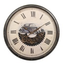 Horloge murale Noir Beige Ø 76x8 cm / 3xAA