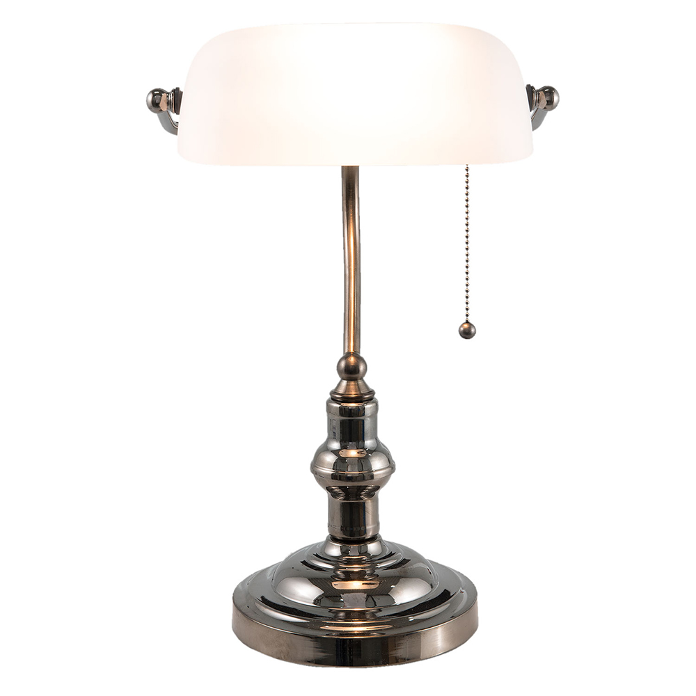 [5LL-5100W] Bankers Desk Lamp White 27x23x42 cm E27/max 1x60W