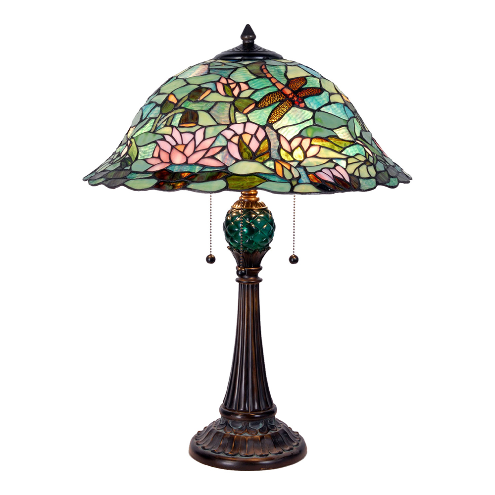 [5LL-5271] Tafellamp Tiffany Ø 47x60 cm E27/max 3x60W
