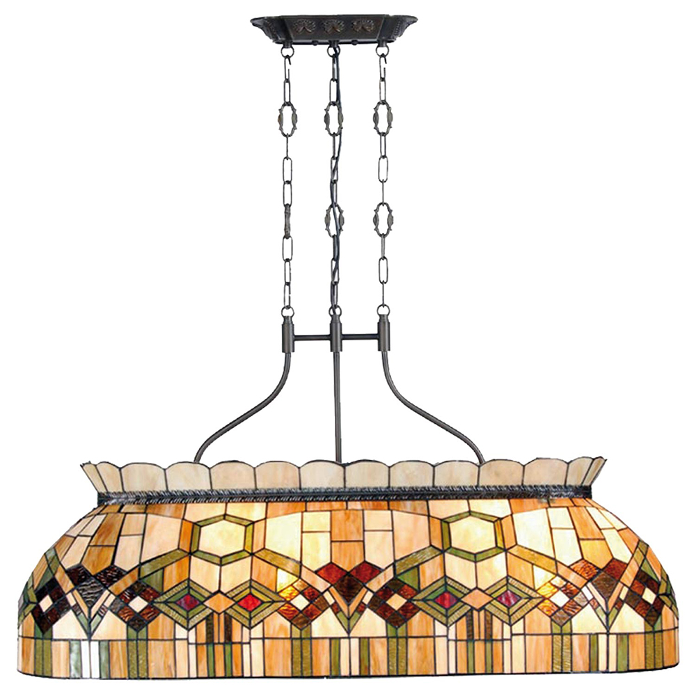 Lampada a Sospensione Tiffany Verde 115x36x130 cm E27/max 4x60W