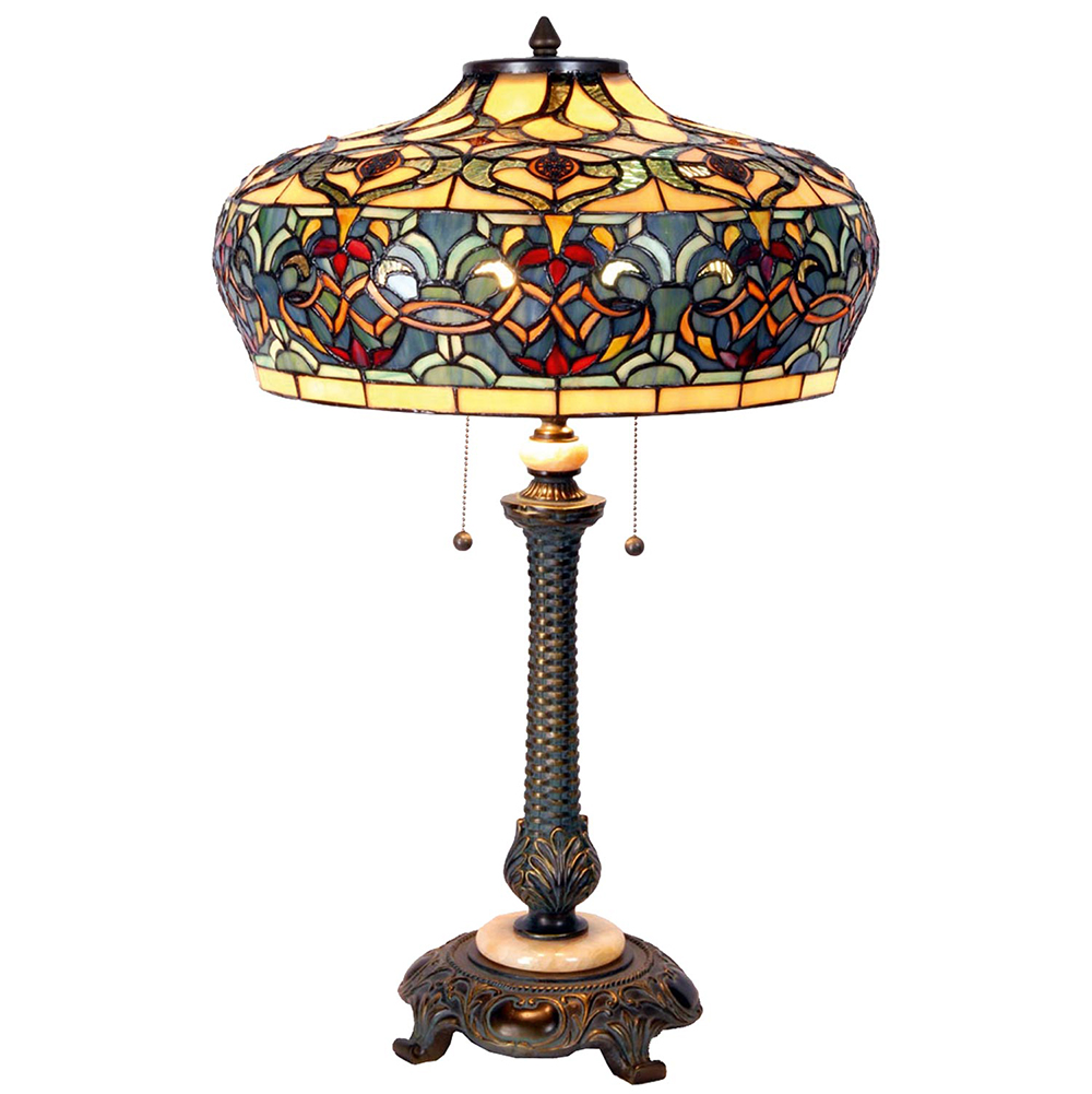 [5LL-5290] Wall Lamp Tiffany Blue Ø 47x71 cm E27/max 2x60W