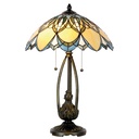 Lampe de table Tiffany Bleu, Beige Ø 40x60 cm E27/max 2x60W