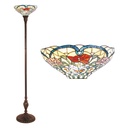 Lampadaire Tiffany Beige, Rouge Ø 35x180 cm E27/max 1x60W