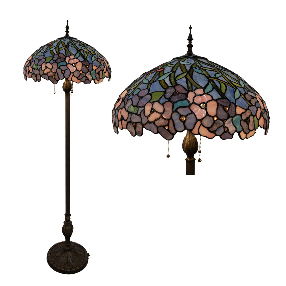 [5LL-5453] Floor Lamp Tiffany Ø 51x165 cm E27/max 3x60W